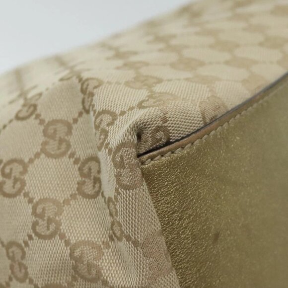 GUCCI GG Canvas Sherry Line Tote Bag Gold Pink Silver 131231 Auth ki5011 - Picture 13 of 16